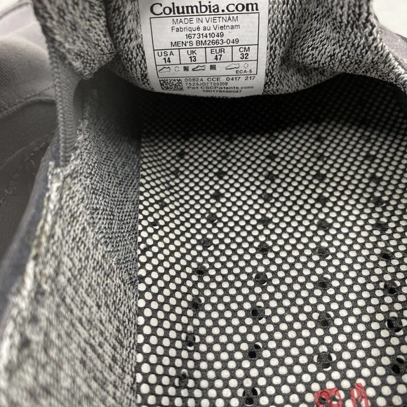 *Mismatch Columbia Bahama Vent PFG Gray Boat Shoes Mens Size 14 Right/ 12 Left - Picture 10 of 11